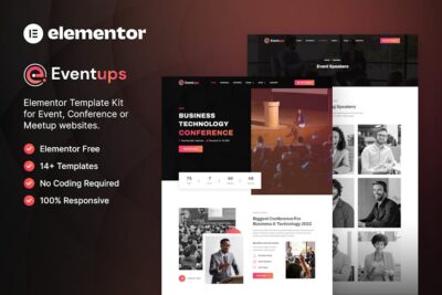 Eventups – Event & Conference Elementor Template Kit