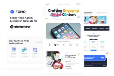 FOMO - Social Media Marketing Agency Elementor Template Kit