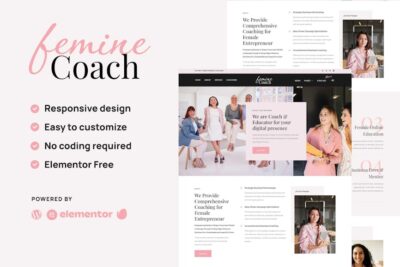 Femine - Feminine Business Coach Elementor Template Kit