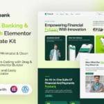 Finbank - Digital Banking & Fintech Elementor Template Kit