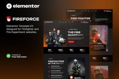 Fireforce - Firefighter & Fire Department Elementor Template Kit