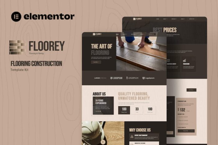 Floorey - Flooring Construction Elementor Template Kit