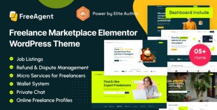 FreeAgent - Freelance Marketplace Elementor WordPress Theme v2.1.1