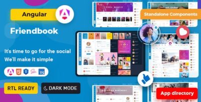 Friendbook - Angular 18 Social Network Toolkit Template