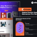 Frinkle - Digital Design Agency Elementor Pro Template Kit
