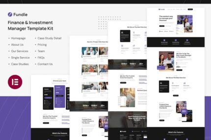 Fundle - Finance & Investment Manager Elementor Template Kit