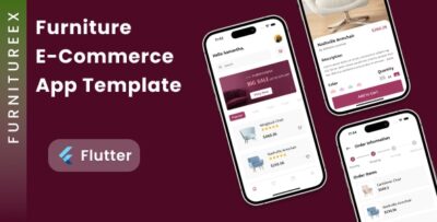 Furniture E-Commerce App Template in Flutter | Furniture Buy App Template | Furnitureex