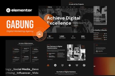 Gabung - Digital Marketing Agency Elementor Template Kit