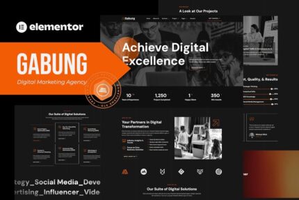 Gabung - Digital Marketing Agency Elementor Template Kit