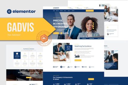 Gadvis - Tax Advisor & Financial Consulting Elementor Template Kit