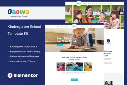 Gaowa - Kindergarten School Elementor Template Kit