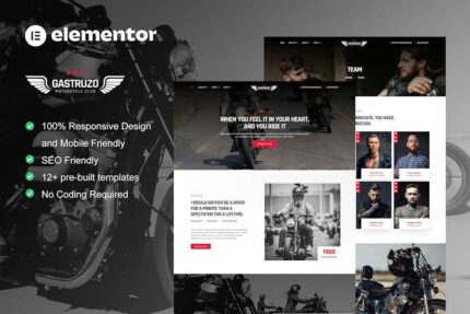 Gastruzo - Motorcycle Club Elementor Template Kit