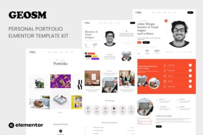 Geosm - Personal Portfolio Elementor Template Kits