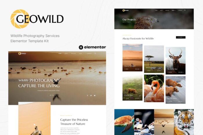 Geowild - Wildlife Photography Services Elementor Template Kit