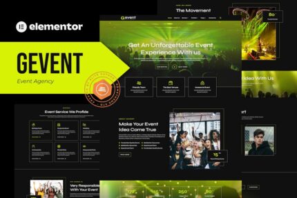 Gevent - Event Agency Elementor Template Kit