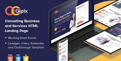 Gipix - Creative Consulting HTML Landing Page Template