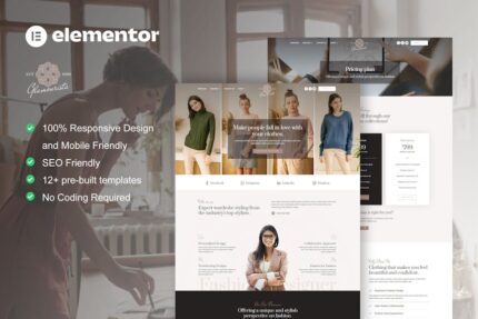 Glamourista - Fashion Designer Elementor Template Kit