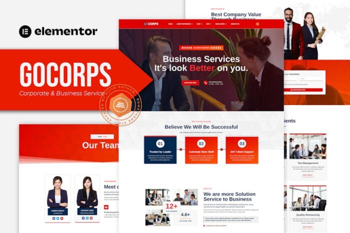 Gocorps - Corporate & Business Service Elementor Kit