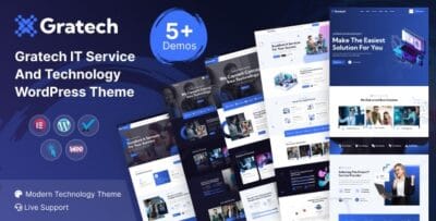 Gratech - IT Service And Technology WordPress Theme