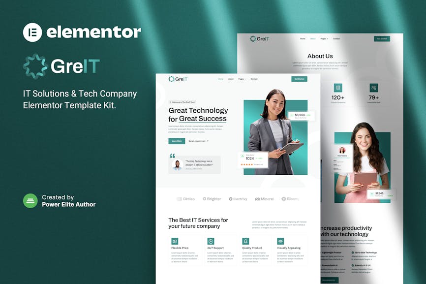 GreIT - IT Solutions & Tech Company Elementor Template Kit GreIT - IT Solutions & Tech Company Elementor Template Kit