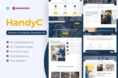 HandyC - Plumber & Handyman Elementor Pro Template Kit