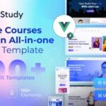 HiStudy - Online Courses & Education Vue NuxtJS Template