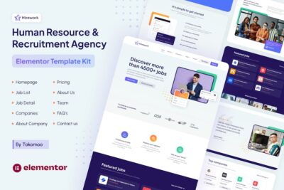 Hirework - Human Resource & Recruitment Agency Elementor Pro Template Kit