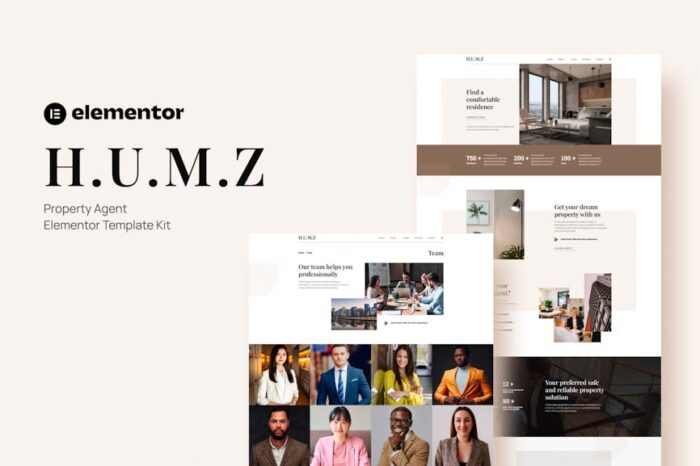 Humz - Property Agent Elementor Template Kit