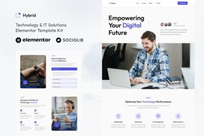 Hybrid - Technology & IT Solutions Elementor Template Kit