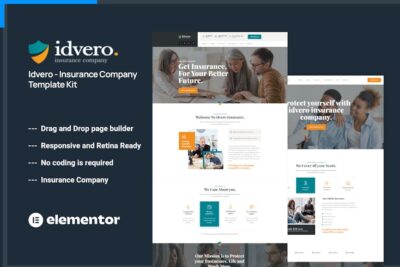 Idvero - Insurance Company Elementor Template Kit