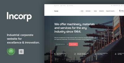 Incorp - Industrial, Factory & Corporate WordPress Theme