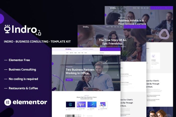 Indro - Business Consulting Elementor Template Kit