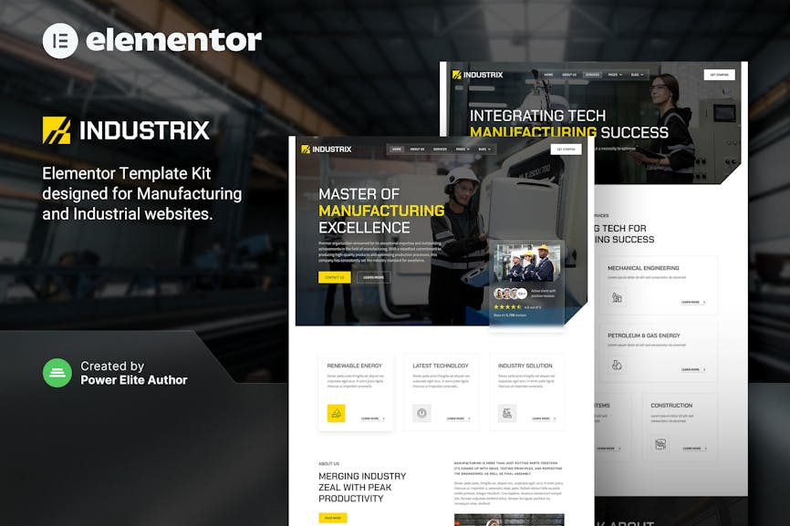 Industrix - Manufacturing & Industrial Elementor Template Kit Industrix - Manufacturing & Industrial Elementor Template Kit
