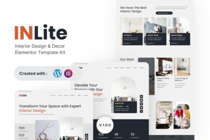 Inlite - Interior Design & Decor Elementor Template Kit