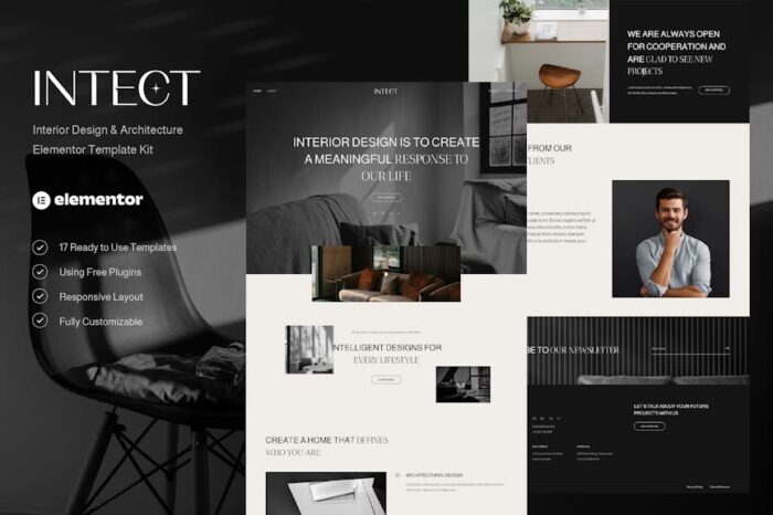 Intect - Interior Design & Architecture Elementor Template Kit