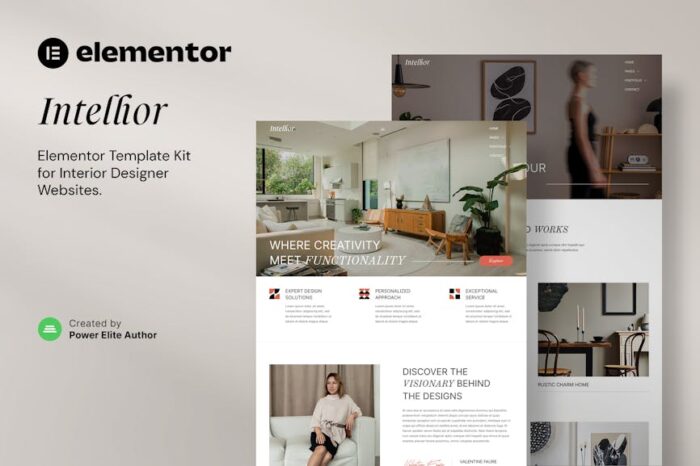 Intellior – Interior Designer & Architect Elementor Template Kit