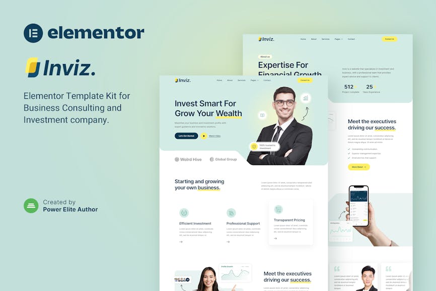 Inviz - Business Consulting & Investment Elementor Template Kit Inviz - Business Consulting & Investment Elementor Template Kit