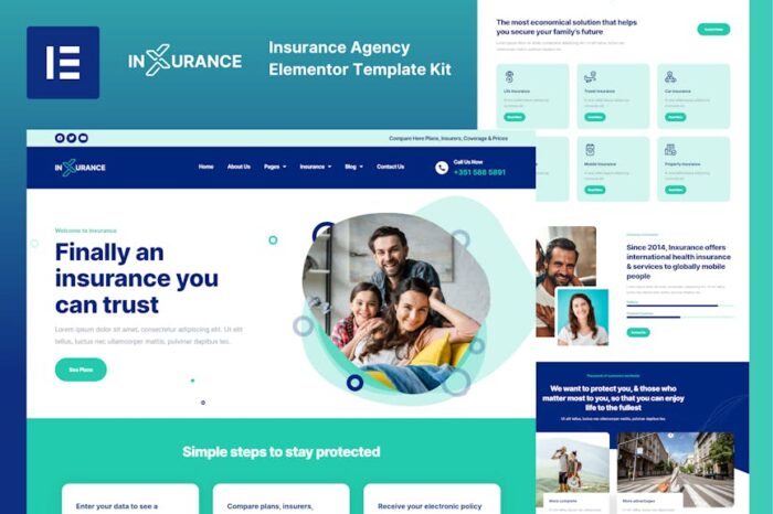 Inxurance - Insurance Agency Elementor Template Kit