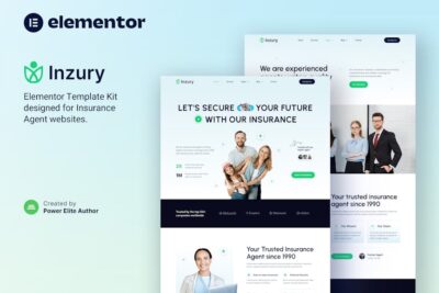 Inzury - Insurance Agent & Consulting Elementor Template Kit