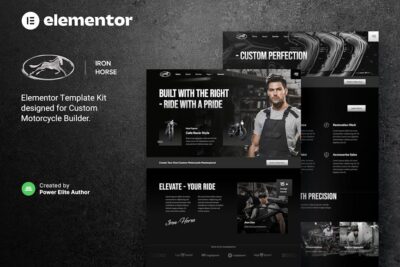 Iron Horse - Custom Motorcycle Builder Elementor Template Kit