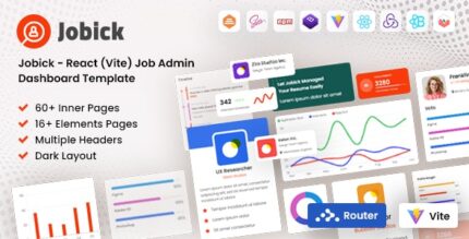 Jobick - React (Vite) Job Admin Dashboard Template