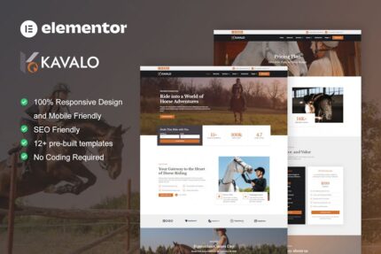 Kavalo - Horse Riding Club Elementor Pro Template Kit