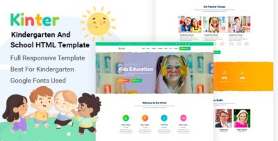 Kinter — Kids Kindergarten & School HTML5 Template