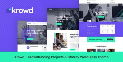 Krowd - Crowdfunding & Charity WordPress Theme v1.3.6