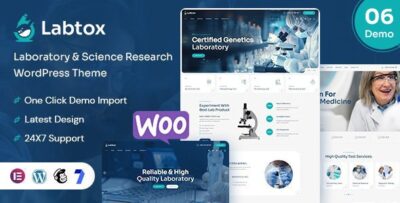 Labtox - Laboratory Science Research WordPress Theme v1.4