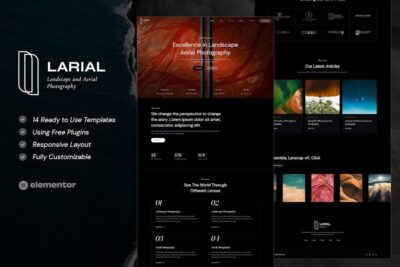 Larial - Landscape & Aerial Photography Elementor Template Kit