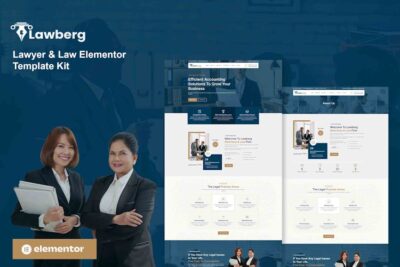 Lawberg - Lawyer & Legal Firm Elementor Template Kit