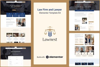 Lawnest - Law Firm & Lawyer Elementor Pro Template Kit