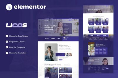 Licos - Life Coach & Psychologist Services Elementor Template Kit