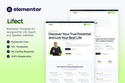 Lifect – Life Coach & Speaker Elementor Template Kit